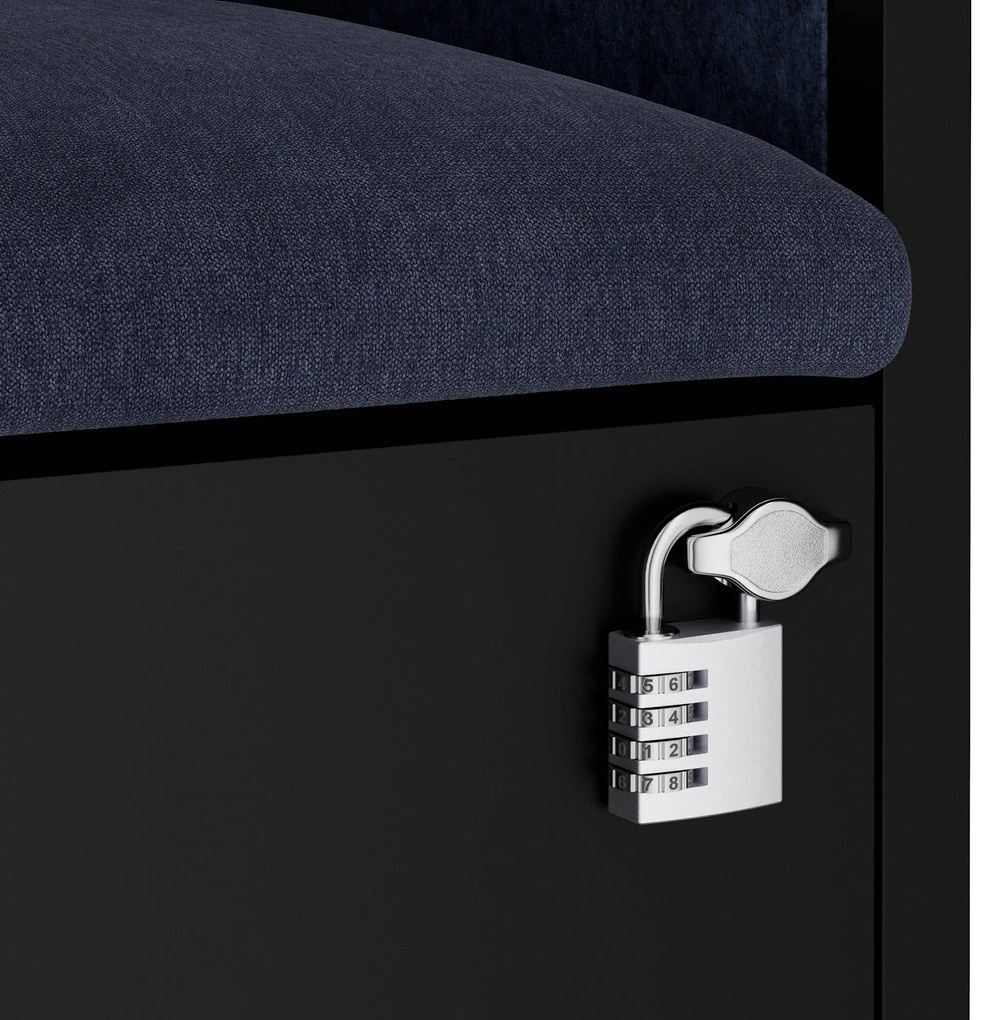 Sally 1150mm korpus Czarny - siedzisko Granatowy