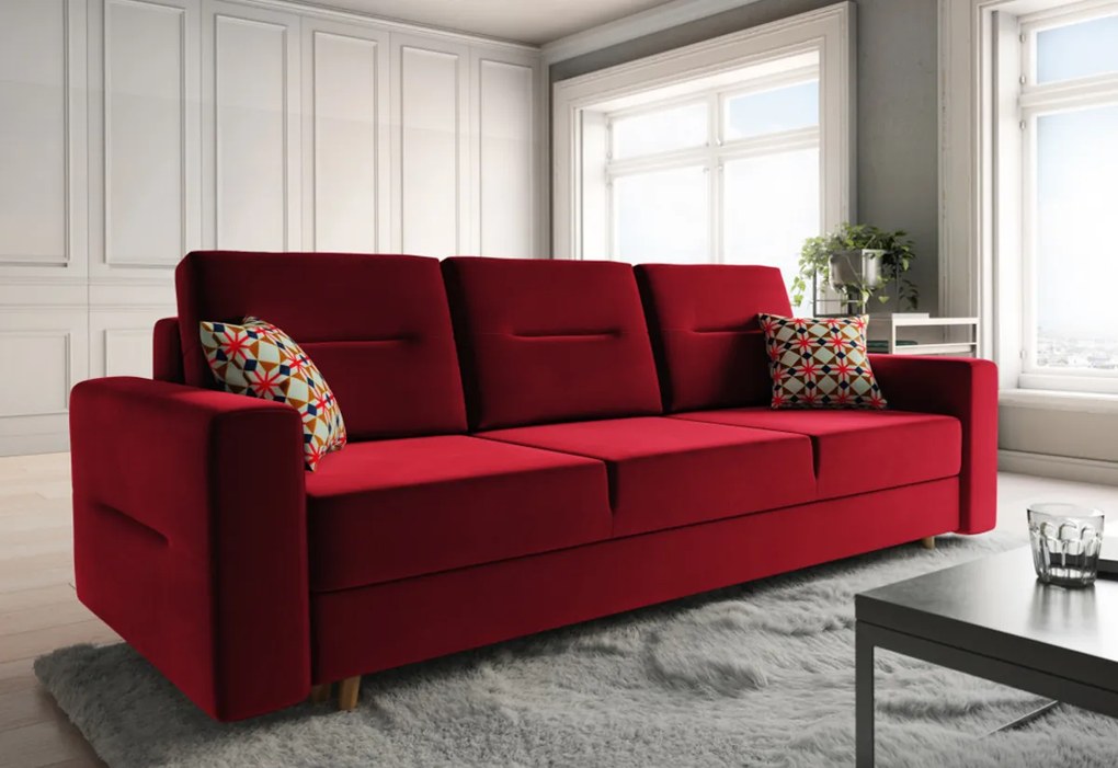 Rozkladacia čalúnená pohovka BERGEN, 230x87x87, itaka 15
