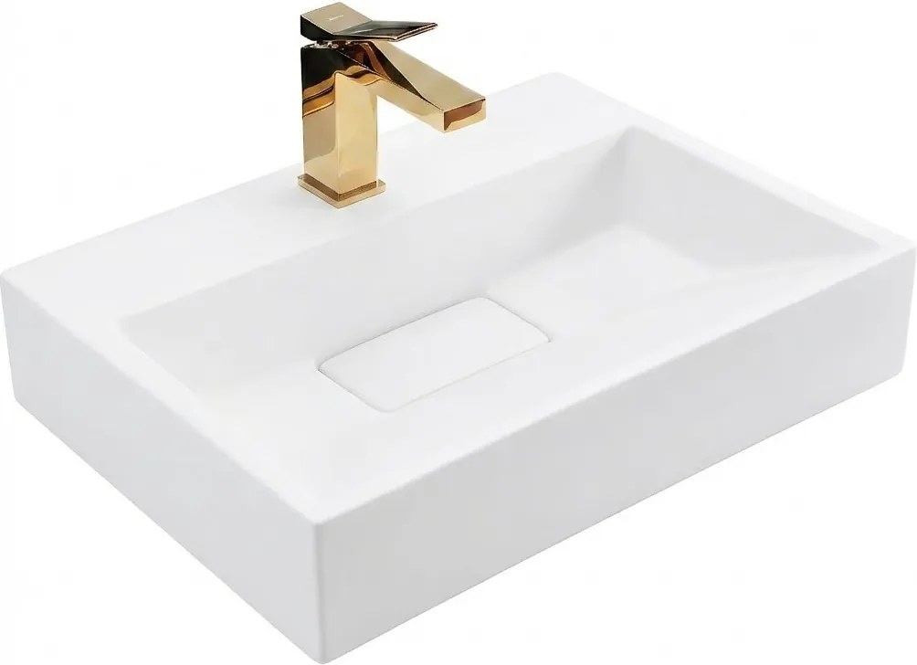 Rea Goya konglomerátové umývadlo, 50 x 37 cm, biela, REA-U8900