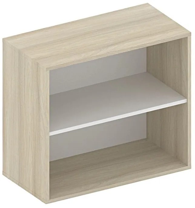 Skriňa nízka otvorená FUTURE, 800 x 400 x 710 mm, dub