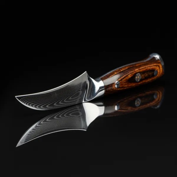 Gudaro - Damaškový kuchynský nôž na ovocie FENG 3,5", 67 vrstiev ocele, dĺžka 9,5 cm