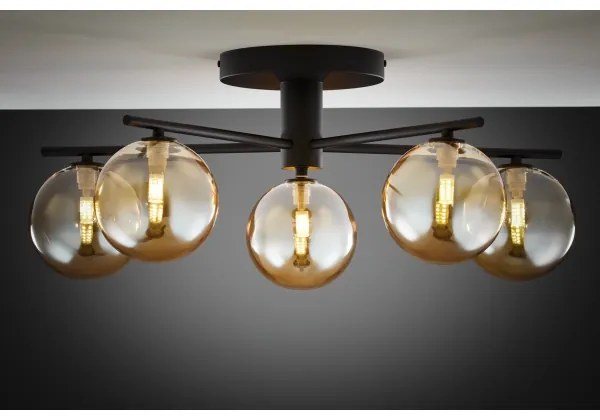 Jupiter 2047 - Prisadený luster PRATO 5xG9/10W/230V čierna/béžová