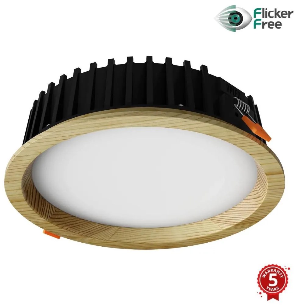 APLED-LED Podhľadové RONDO WOODLINE LED/12W/230V 3000K pr. 20 cm borovica masív