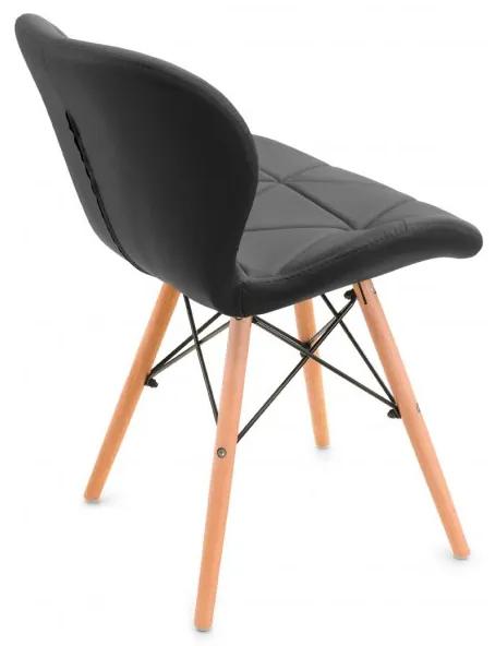 Jedálenská kožená stolička sivá