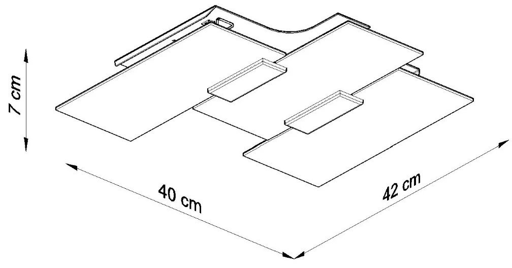 Stropné svietidlo Fabiano, 1x mliečne sklenené tienidlo, ch