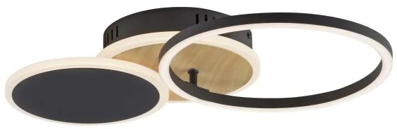 Leuchten Direkt 14116-78 -LED Stropné svietidlo SEVENT LED/25,5W/230V čierna/hnedá