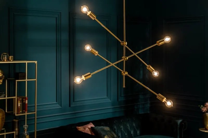 Závesná lampa variácia zlatá