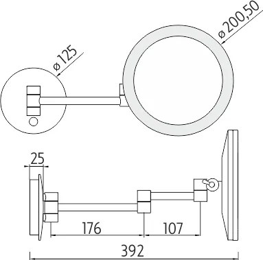 Nimco Kozmetické podsvietené LED zrkadlo - ZK 20265-90