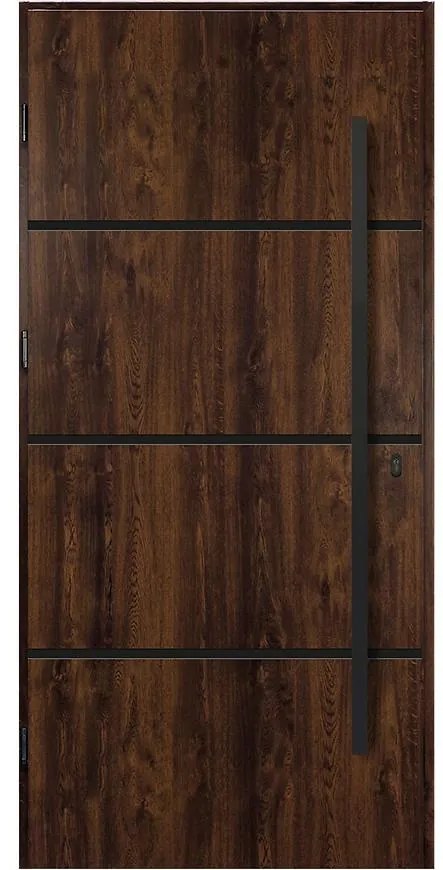 Dvere vchodové Fobos 90L ořech