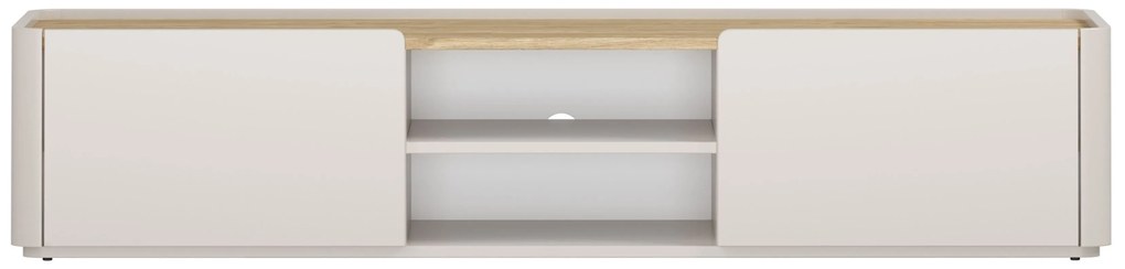 TV stolík Elivo 170 cm so zásuvkou - kašmír / olejovaný dub