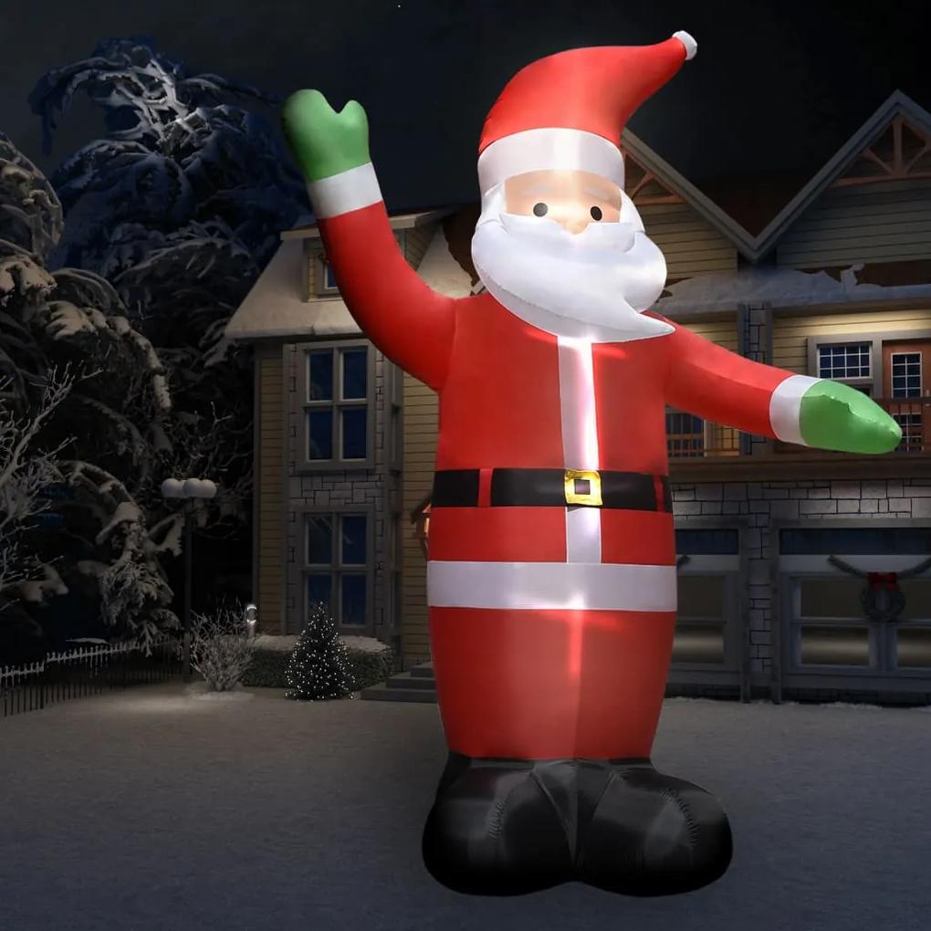 vidaXL Nafukovací vianočný Santa Claus 10 m, XXL, vysokotlakové dúchadlo