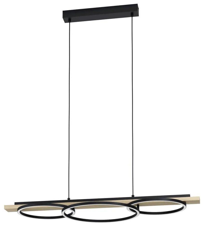 Eglo 901714-LED Stmievateľný luster BOYAL 2xLED/12,5W/230V+LED/15,5W béžová/čierna