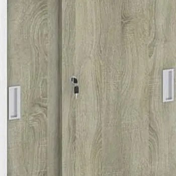 Zasúvacia skriňa MIRELLI, 800 x 400 x 1200 mm, biela/dub sonoma