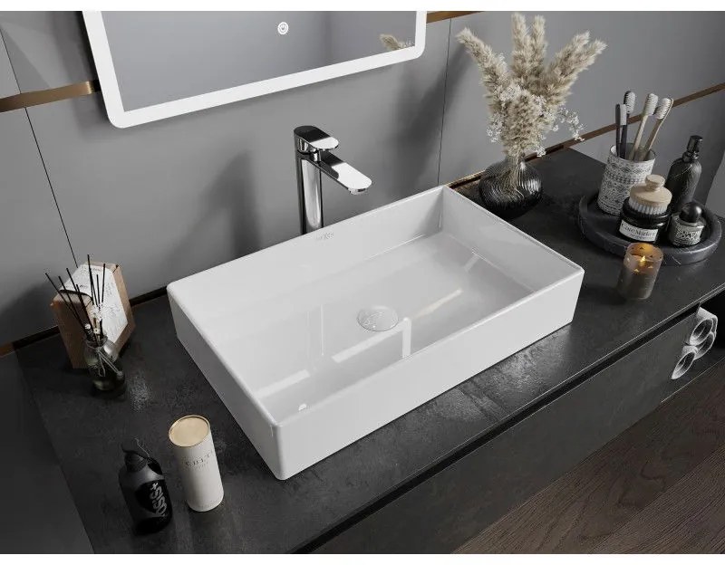 Mexen Goya, umývadlo na dosku 60 x 37 cm, biela, 22186000