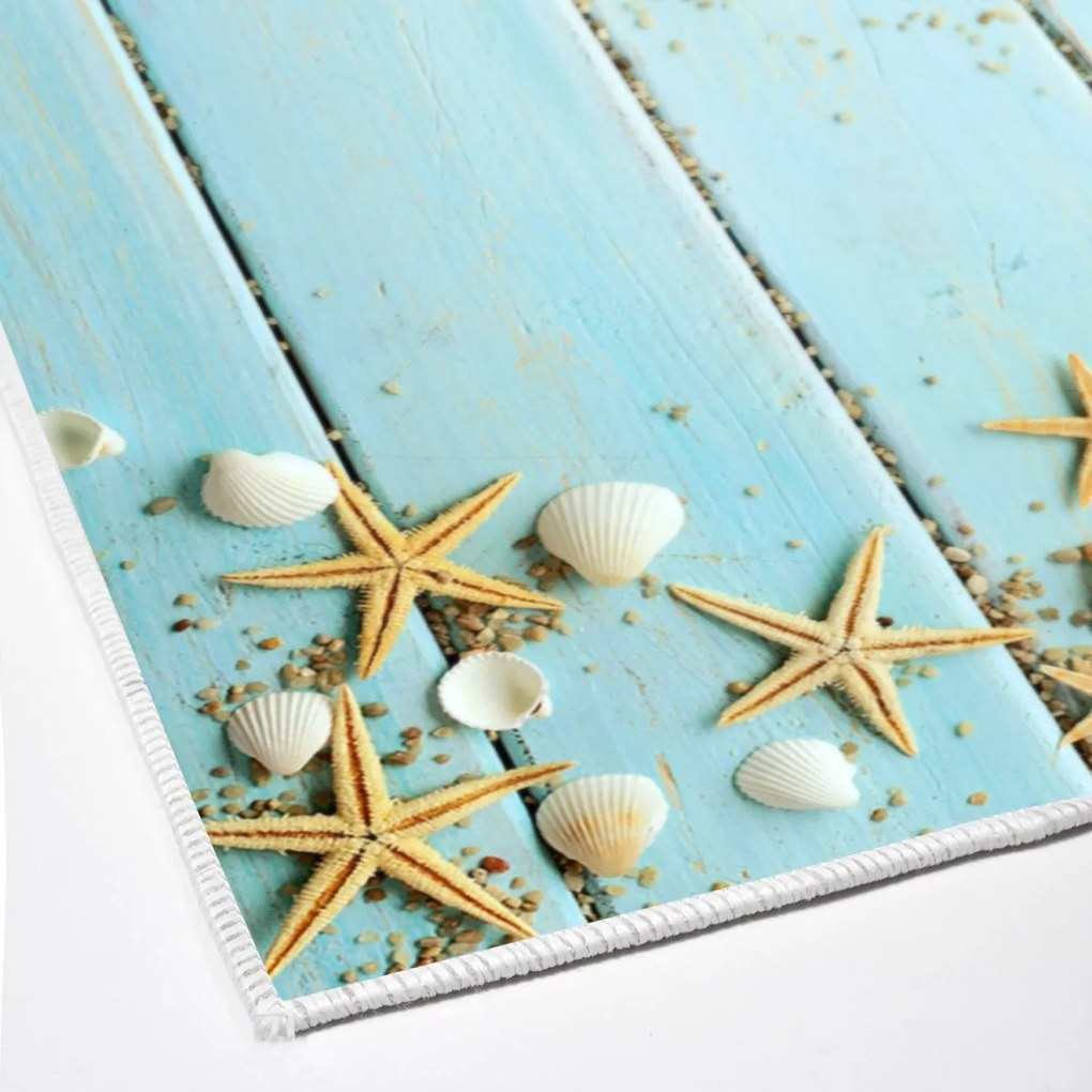 Súprava 2 kusov kúpeľňových predložiek s plážovou náladou viacfarebná