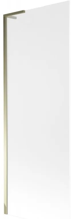 Mexen Next L, 1-krídlová vaňová zástena 70 x 150 cm, 6mm sklo námraza, zlatý lesklý profil, 895-070-000-03-30-50