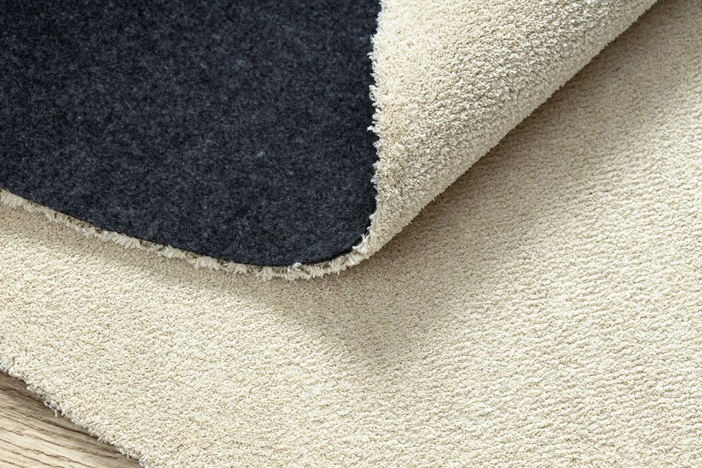 Moderný okrúhly koberec LATIO 71351056, prateľný, krémový