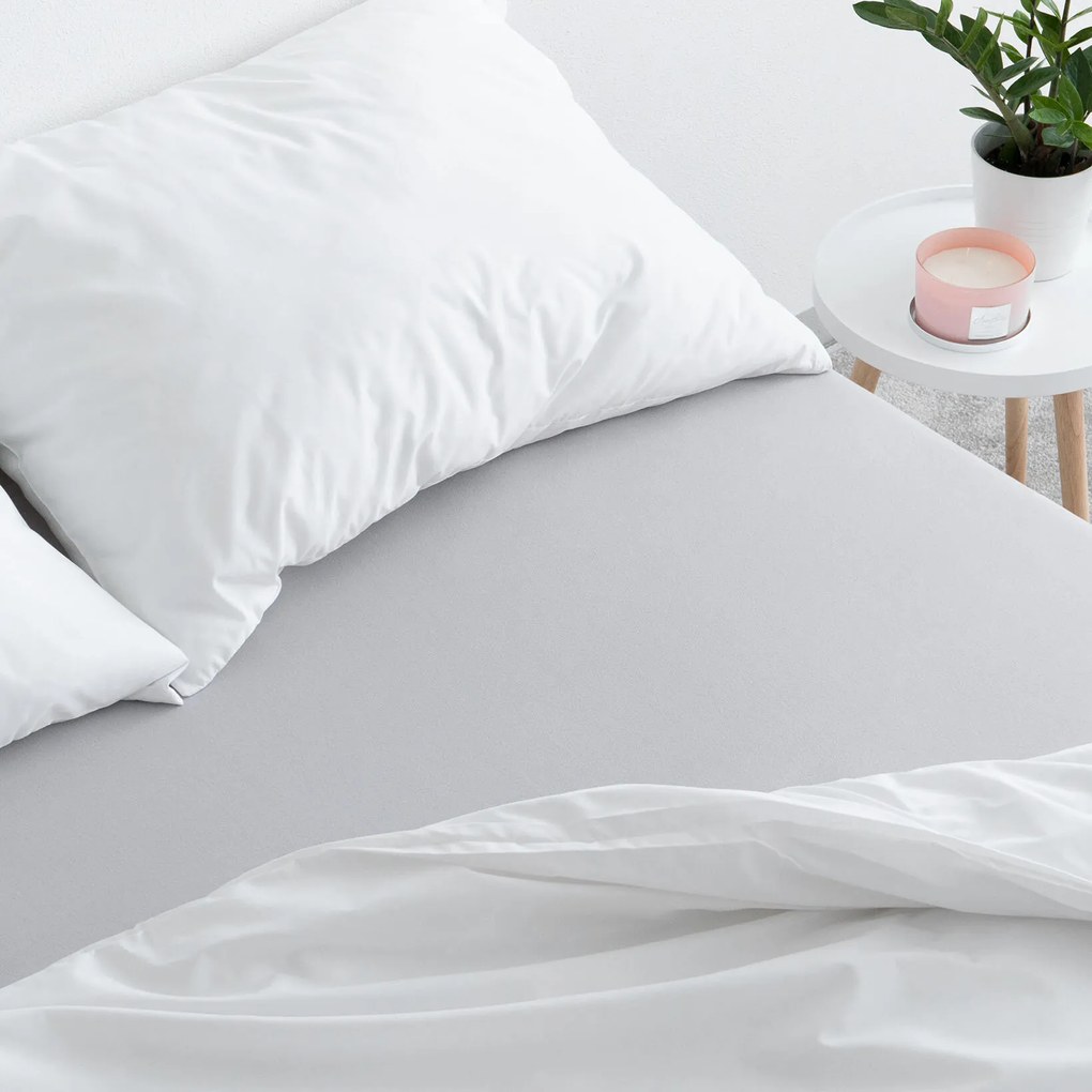 Goldea plachta jersey s napínacou gumou - sivá 90 x 200 cm