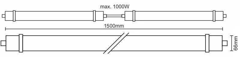 LED nadpáj. svietidlo 50W/IP65 LW/3/1500/2835/4000K