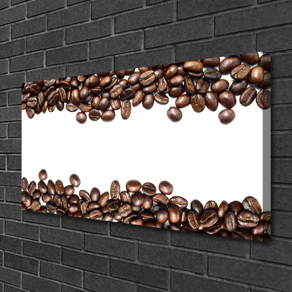 Obraz na plátne Káva zrnká kuchyňa 140x70 cm