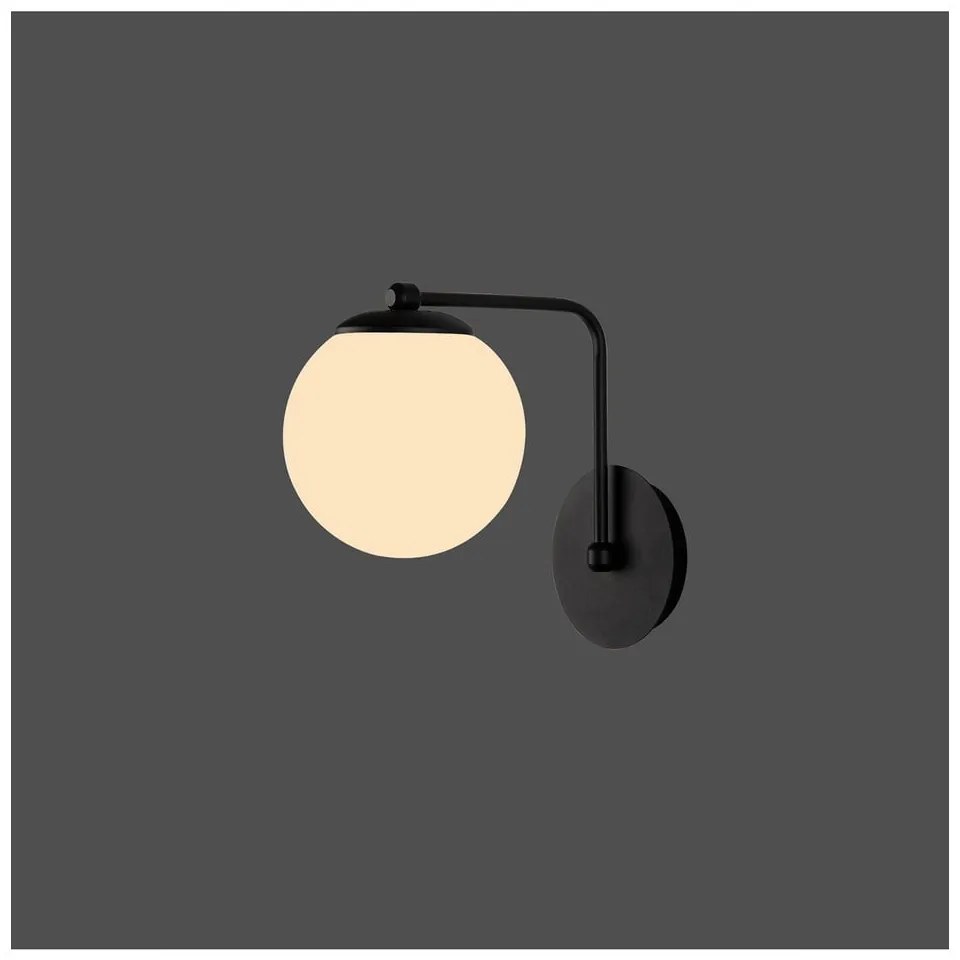 Čierne nástenné svietidlo Squid Lighting Star, výška 22 cm