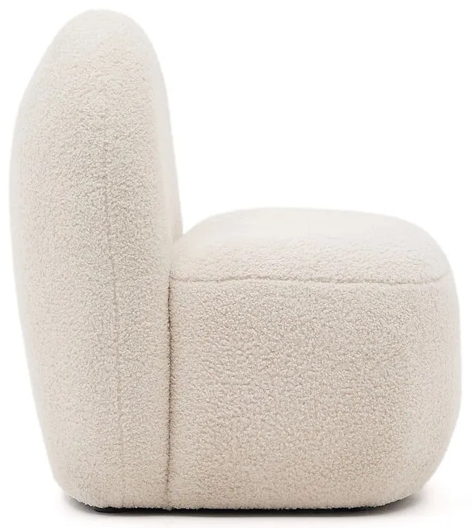 Biele detské kresielko z textílie buklé Bucky – Kave Home