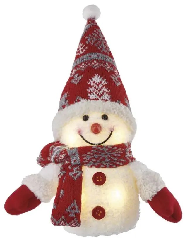 Emos LED vianočný snehuliak svietiaci, 25cm, 3xAAA, vnútorná, teplá biela DCFW04