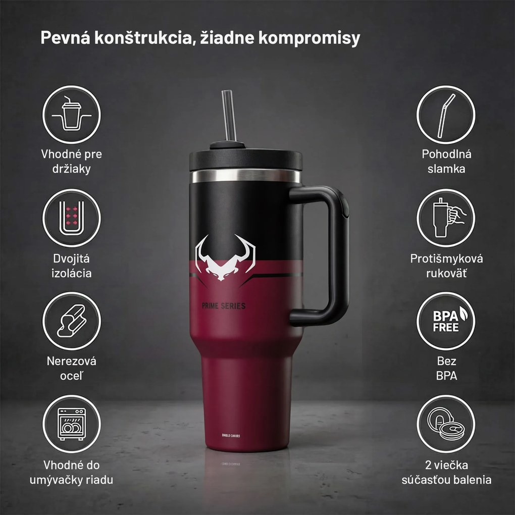 Termohrnček červený: Diablo Chairs Bloody Mary