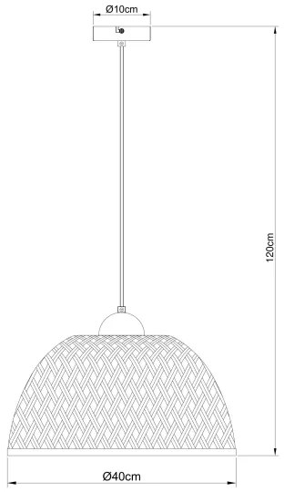 Globo 15767H1 - Luster na lanku COLLY 1xE27/15W/230V bambus