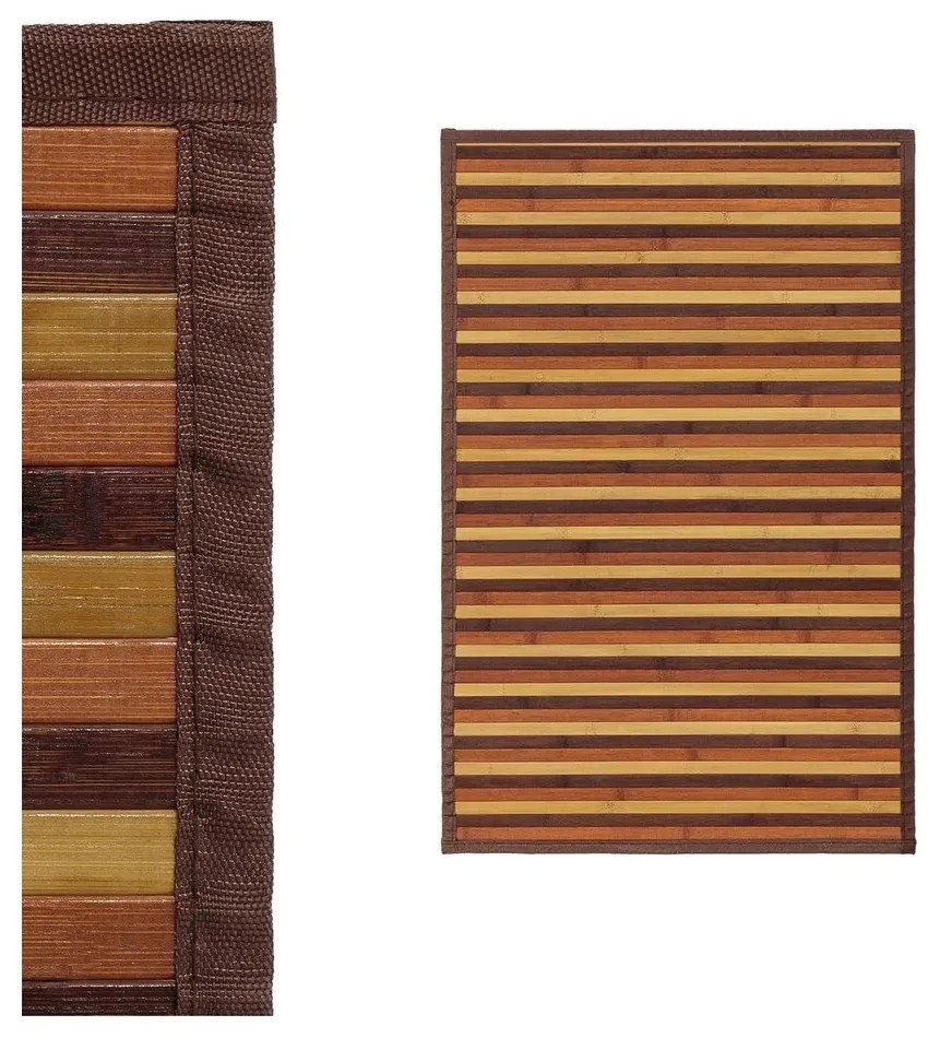 Bambusový koberec v hnedo-horčicovej farbe 60x90 cm – Casa Selección