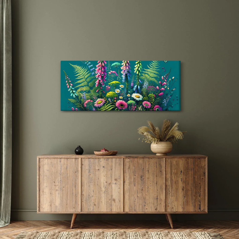 Obraz - Lúčne kvety (120x50 cm)