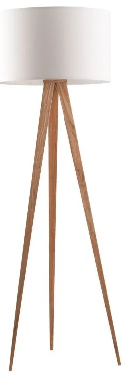 Biela stojacia lampa Zuiver Tripod Wood