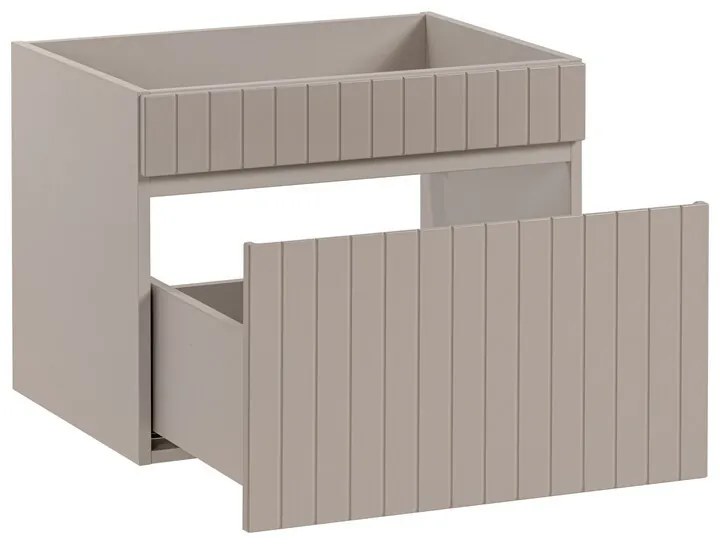Koupelnová sestava Iconic s umyvadlem, skříňkami a zrcadlem 60 cm kašmírová/dub coast evoke