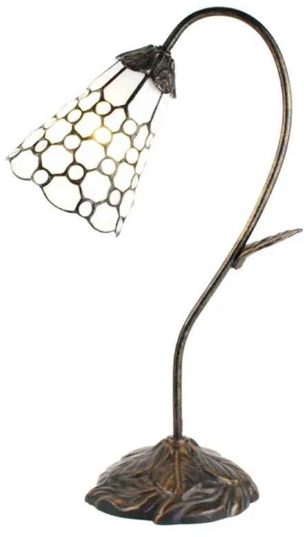 Tiffany stolná lampa HIVE PEARL 17*48