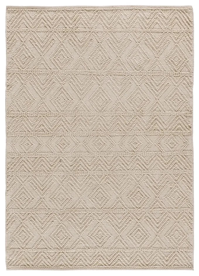 Krémový prateľný ručne tkaný koberec z recyklovanej bavlny 60x90 cm Pamuk – Universal