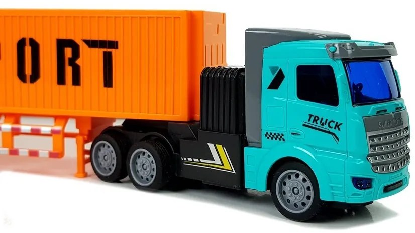 LEAN TOYS Nákladné auto na diaľkové ovládanie 27MHz  1:48 oranžové RTR