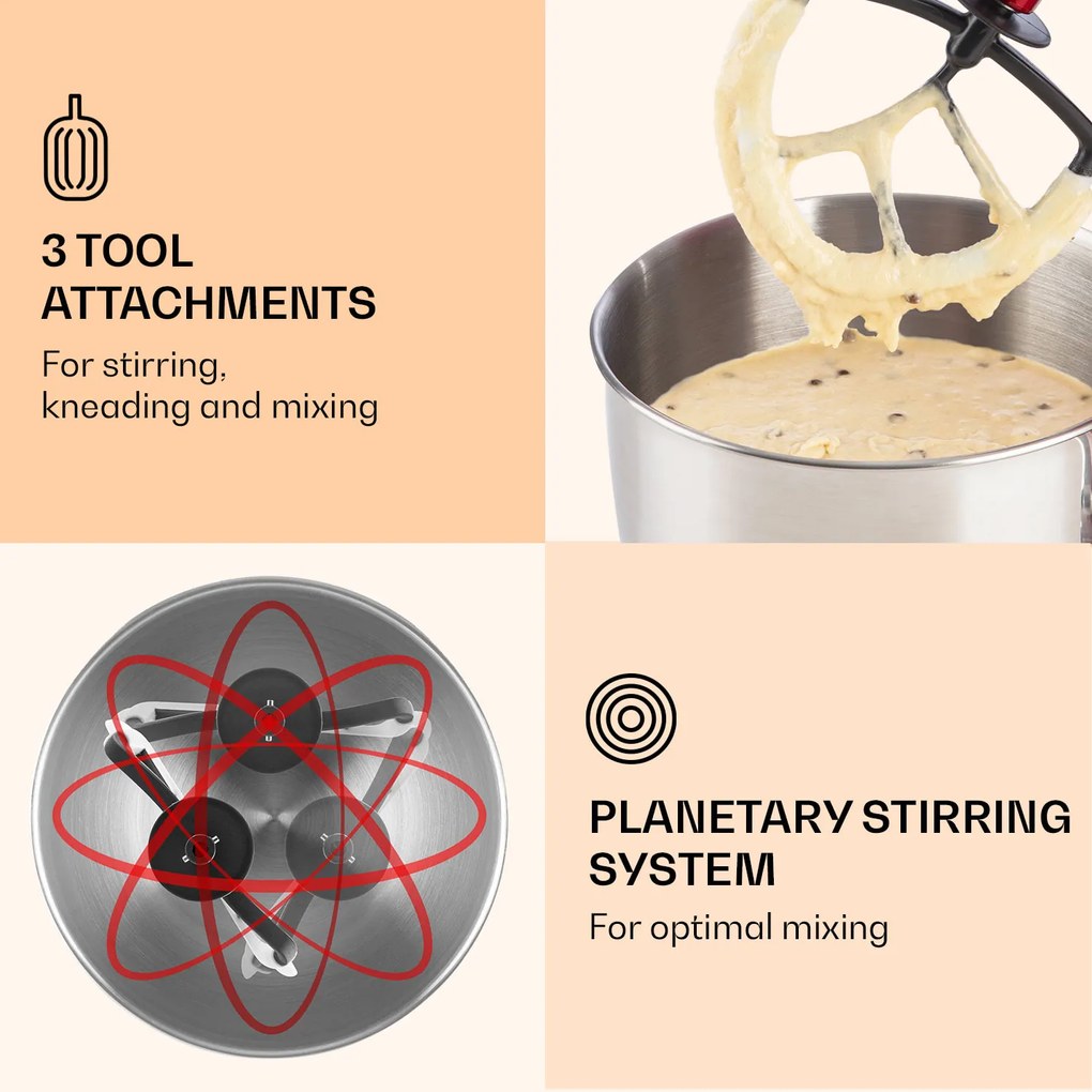 Klarstein Lucia, kuchynský robot, mixér, mlynček na mäso, 1800 W