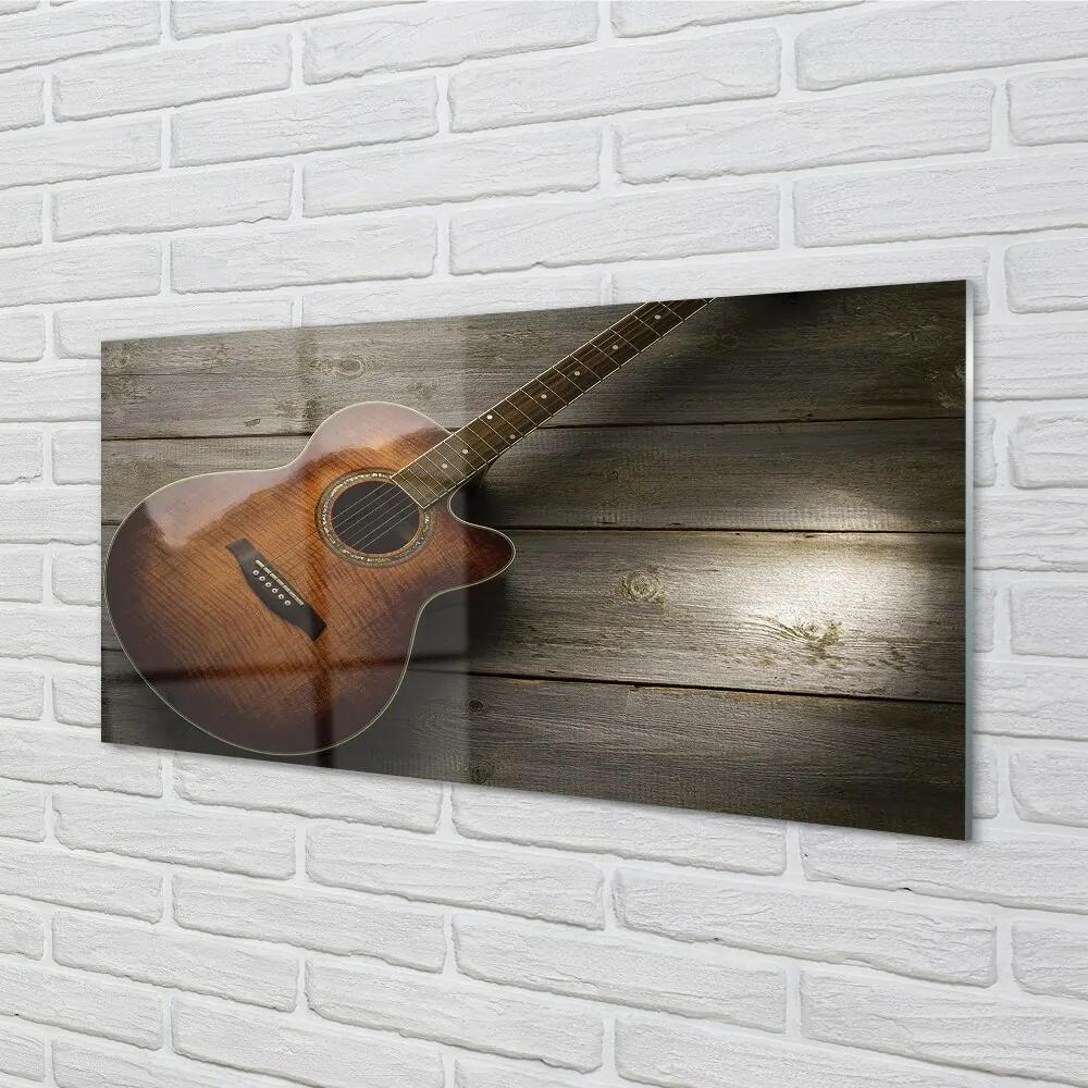 Obraz na skle gitara 100x50 cm