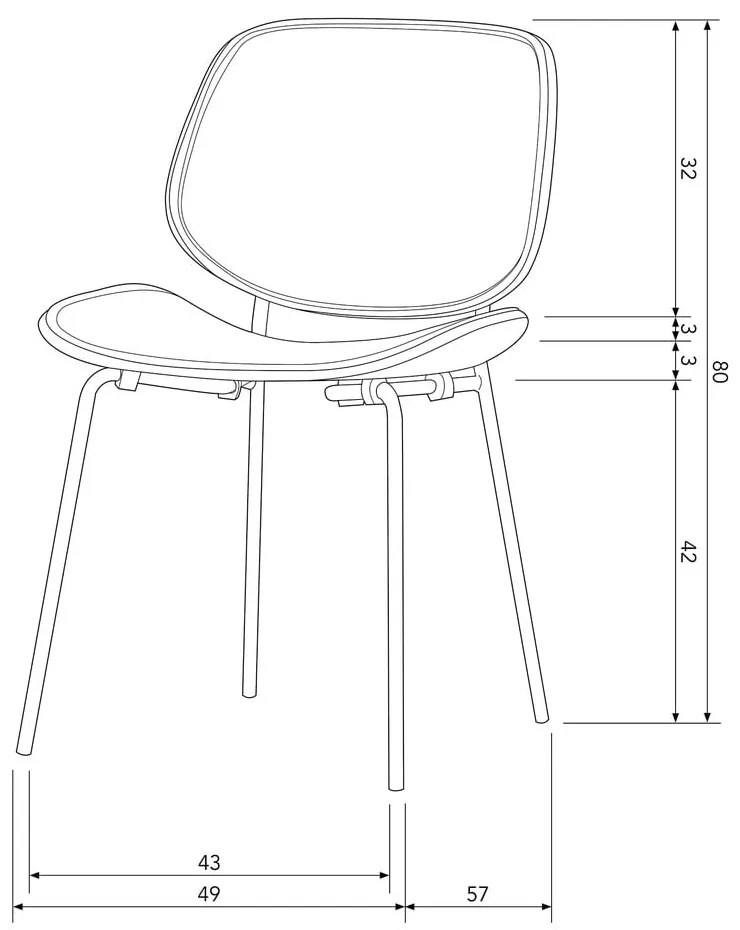 Čierne jedálenské stoličky v súprave 2 ks z imitácie kože Close In – WOOOD
