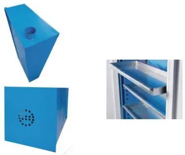 Skriňa na uskladnenie nebezpečných chemických látok, 6 políc, nosnosť 40 kg, 920 x 380 x 1920 mm