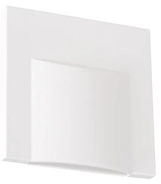 KANLUX LED orientačné schodiskové osvetlenie ELINA, 0,8 W, teplá biela, hranaté, biele