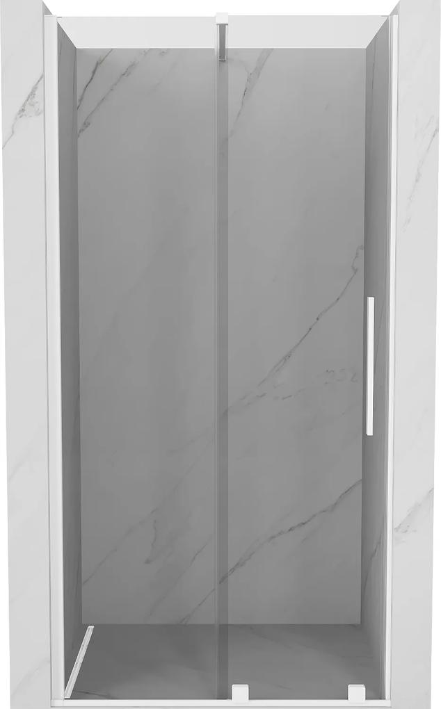 Mexen Velar, posuvné dvere do otvoru 75x200 cm, 8mm číre sklo, biely profil, 871-075-000-01-20