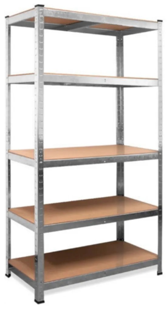 Jurhan Regál s vysokou nosnosťou HEAVY, max 875kg, 90x40x180cm, strieborná