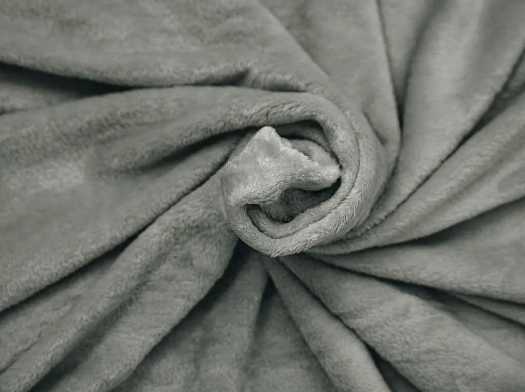 Sivá mikroplyšová deka CALMI 150x200 cm