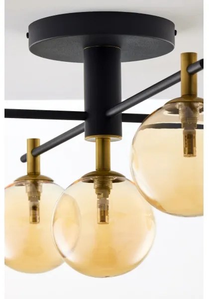 Jupiter 2032 - Prisadený luster FIGARO 5xG9/10W/230V čierna/zlatá/béžová