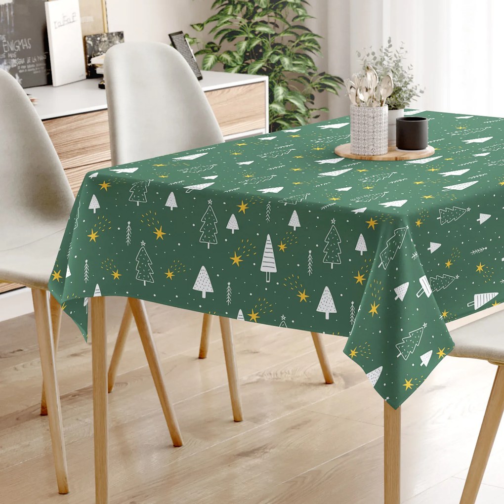 Goldea vianočný hranatý obrus 100% bavlnené plátno - čaro vianoc 50 x 100 cm