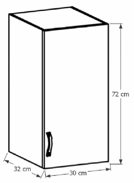 Horná kuchynská skrinka G30 Provense (biela + sosna andersen) (P). Vlastná spoľahlivá doprava až k Vám domov. 1015173
