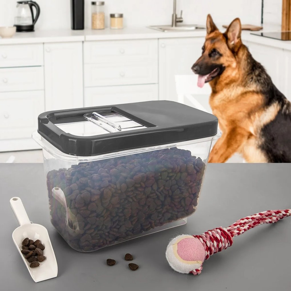 2. jakost - Dóza na potraviny, velkokapacitní box SLOP, šedé posuvné víko - 10l