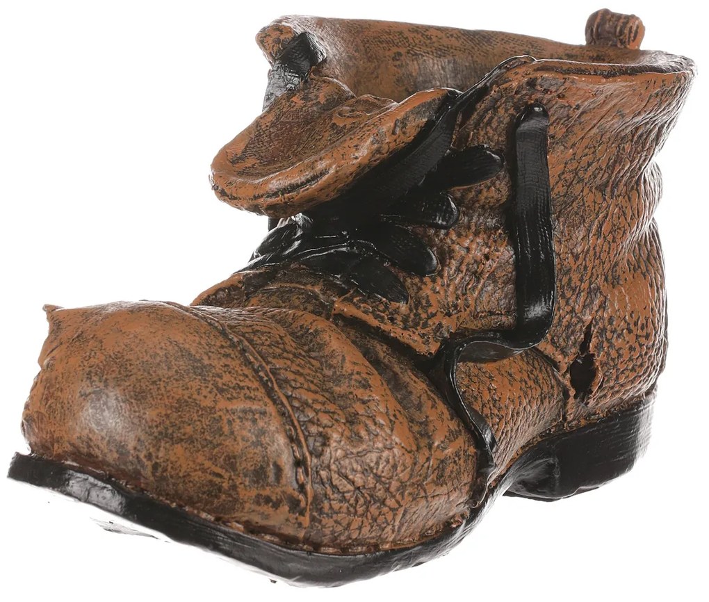 Obal na kvety - retro topánka z polyresinu 21cm