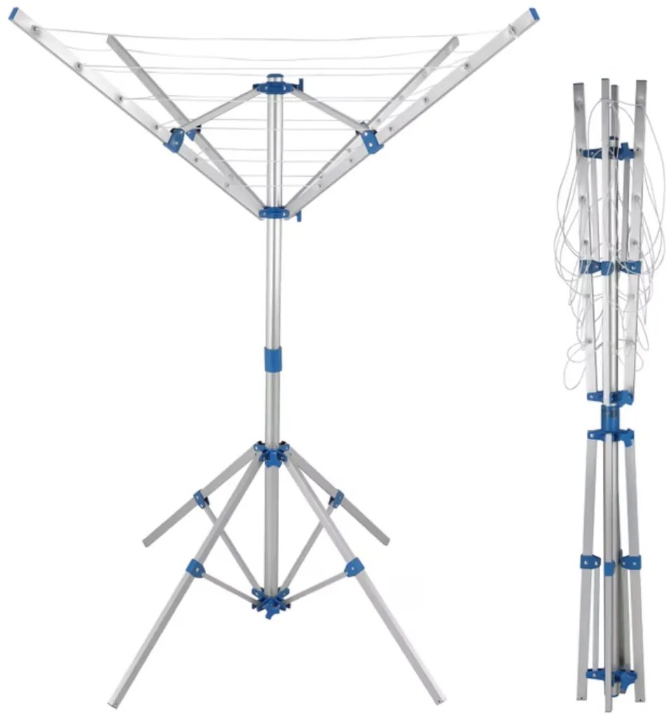 Hliníkový sušiak na bielizeň FALCO, 103×168 cm, strieborná Monzana